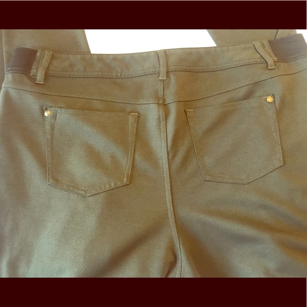 Olive green ponte pants